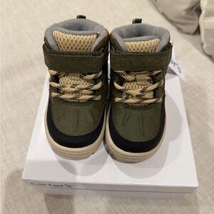 New Carters Kids Outdoor Adventure Boots - Green and Brown